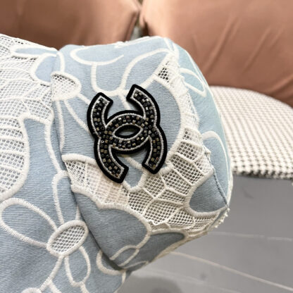 Chanel Spring and Summer Fashion All-match Embroidered Flower Bucket Hat - Image 8