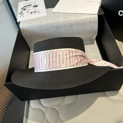 Dior silk ribbon flat hat - Image 9