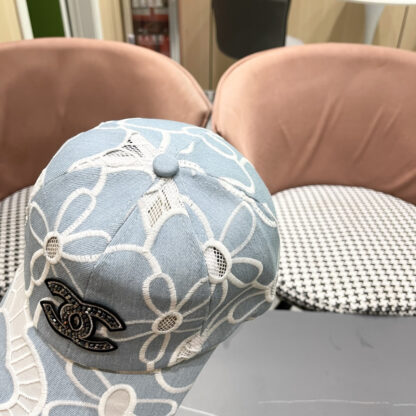 Chanel summer embroidered flower all-match baseball cap - Image 8