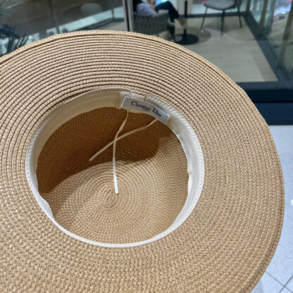 Dior straw visor bucket hat - Image 9
