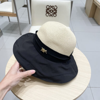 Dior bow visor straw hat - Image 9