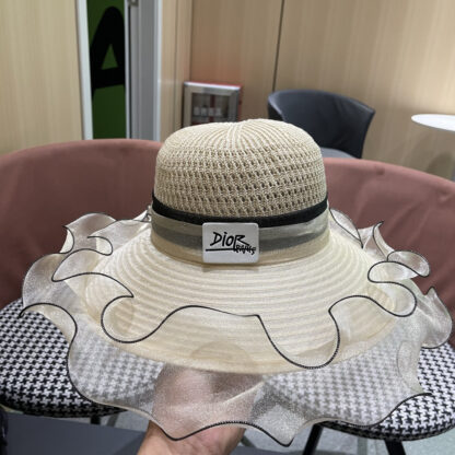 Dior elegant wide-brimmed sun hat - Image 8