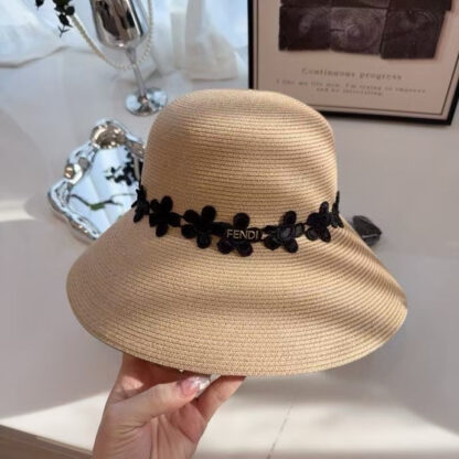 Fendi Fashion Wide Brim Straw Hat - Image 9