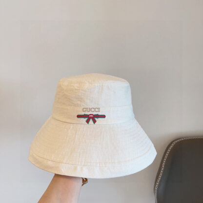 Gucci wide brim cotton and linen sunshade bucket hat - Image 8