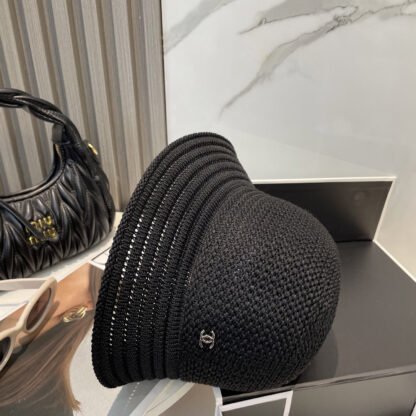 Chanel Sun Protection Knitted Bucket Hat - Image 8