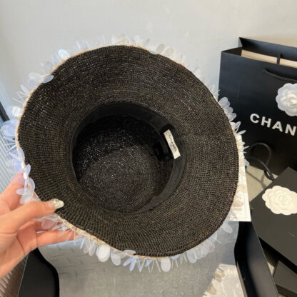 Chanel hand-crocheted raffia hat - Image 8