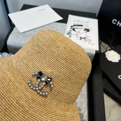 Chanel hand-woven raffia hat - Image 8