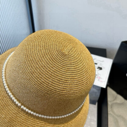 Chanel Pearl Bow Basin Hat - Image 8