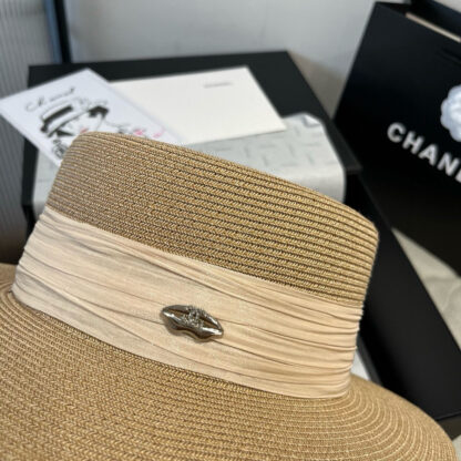 Chanel Flat Top Tulle Accessories Hat - Image 8