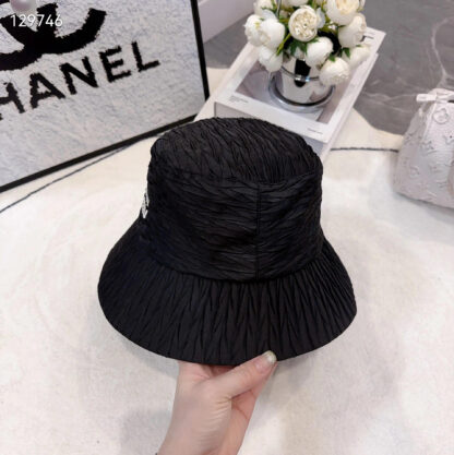 Miu Miu pleated shapely satin bucket hat - Image 9