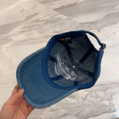 Miu Miu trendy denim baseball cap - Image 9