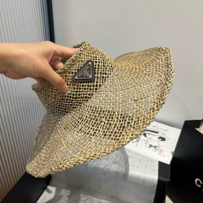 Prada's new hollow top lightweight straw hat - Image 7