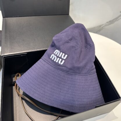 Miu Miu Simple Embroidered Bucket Hat - Image 9