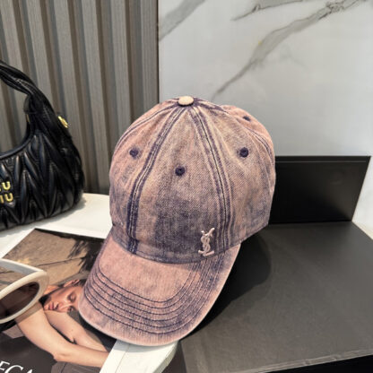 Saint Laurent Dopamine Color Simple Baseball Cap - Image 8
