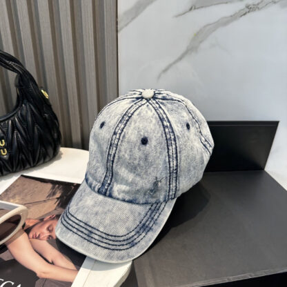 Saint Laurent Dopamine Color Simple Baseball Cap - Image 8