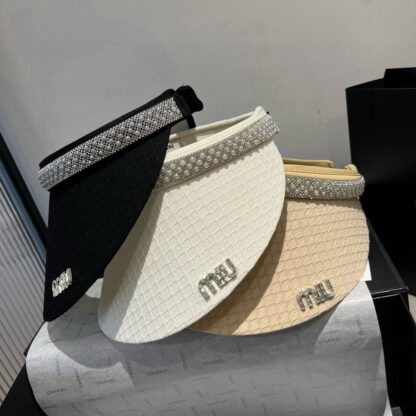 Miu Miu exquisite hollow top headband sun hat - Image 9