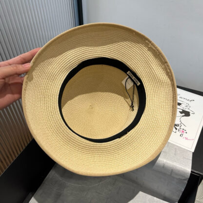 Miu Miu Rose Raffia Hat - Image 9