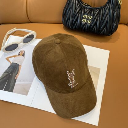 Yves Saint Laurent embroidered corduroy baseball cap - Image 8