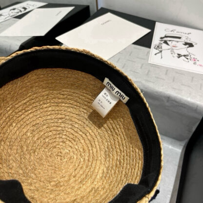 Miu Miu raffia bicyclist hat - Image 9