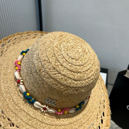 Miu Miu Raffia Straw Beach Hat - Image 9