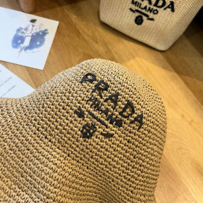 Prada Summer Folding Straw Hat - Image 8