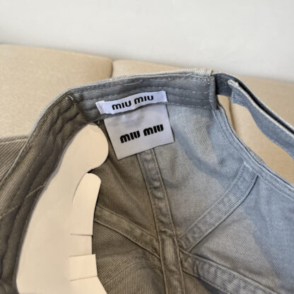 Miu Miu Denim Baseball Cap - Image 9