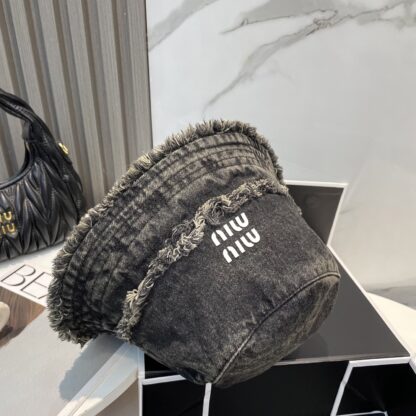 Miu Miu Denim Visor Bucket Hat - Image 9