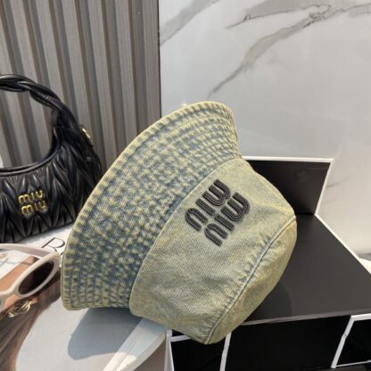 Miu Miu Denim Visor Bucket Hat - Image 9