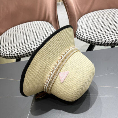Prada summer high fashion sun protection straw hat - Image 8