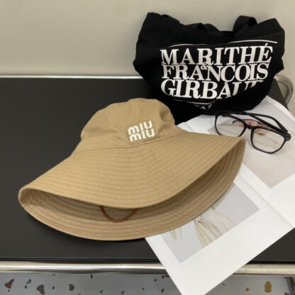 Miu Miu Fashion Large Brim Bucket Hat - Image 9