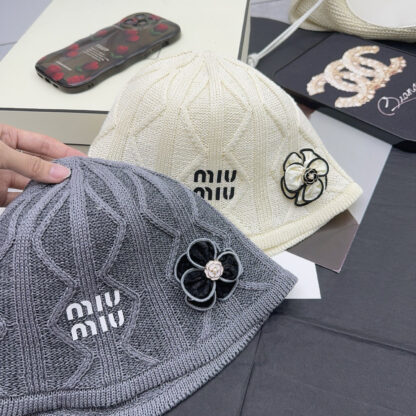 Miu Miu Fashion Knit Bucket Hat - Image 9