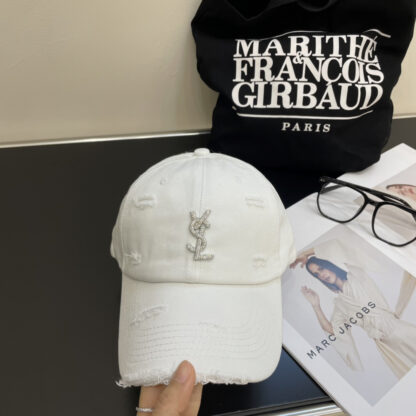 Yves Saint Laurent rhinestone baseball cap - Image 7