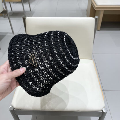 Prada knitted hollow bucket hat - Image 8
