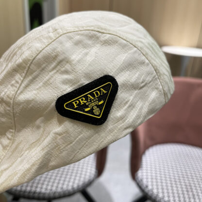 Prada Spring and Summer Lightweight Fashion Retro Peaked Cap - Image 8