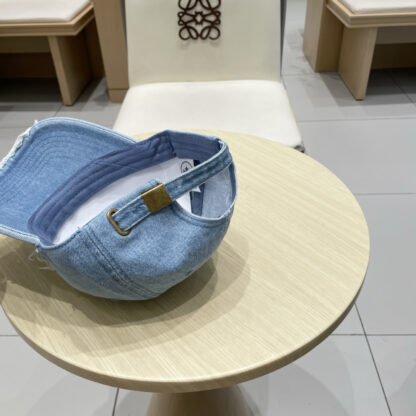 Prada denim inverted triangle baseball cap - Image 8