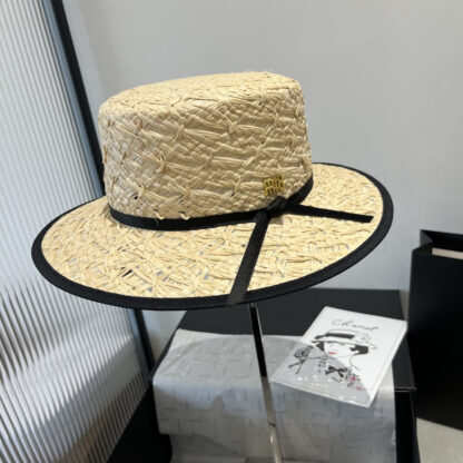 Miu Miu new flat hat straw hat - Image 9