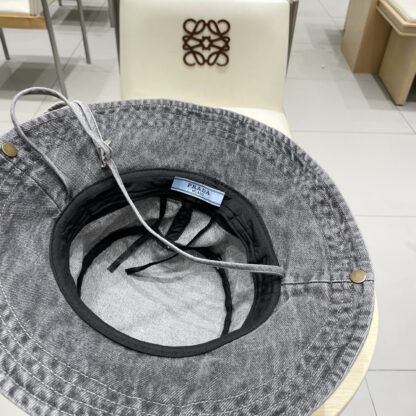 Prada new washed old denim bucket hat - Image 7