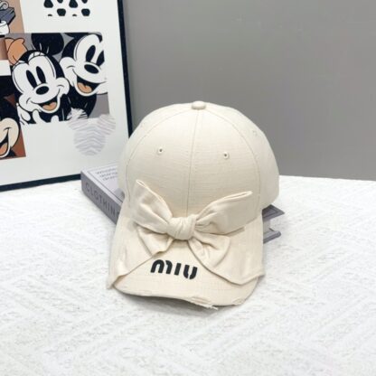 Miu Miu casual bow exquisite baseball cap - Image 9