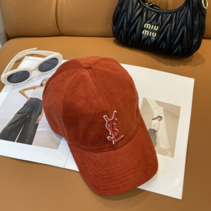 Yves Saint Laurent embroidered corduroy baseball cap - Image 8