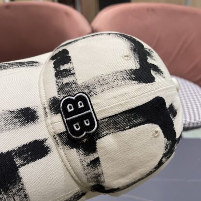 Balenciaga niche graffiti double B denim baseball cap - Image 7