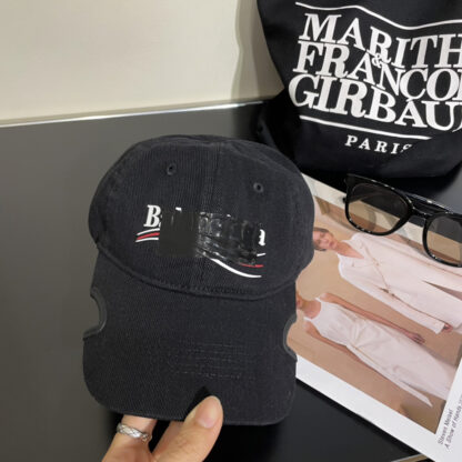 Balenciaga embroidered lettering logo yuppie street style baseball cap - Image 7