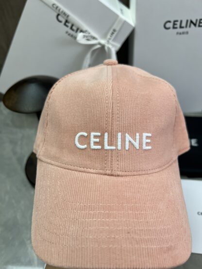Celine logo patch cotton velvet baseball cap - Image 8