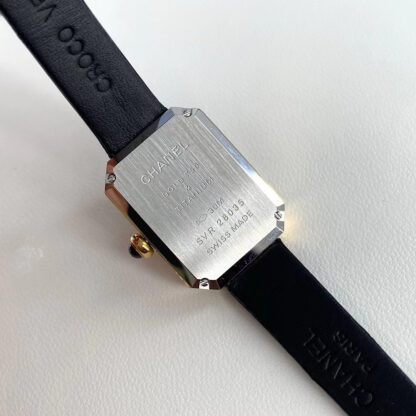 Chanel Black Gold Sugar Cube Women's Watch - Image 9