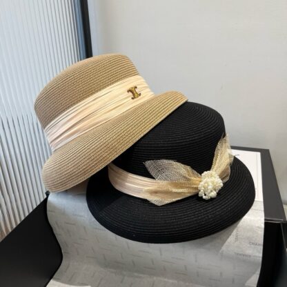 Celine's new linen accessories lady-style basin hat - Image 8