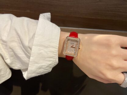 Chanel stylish simple square full diamond watch - Image 9