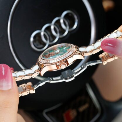 Chanel diamond-set literal hollow flower braid design watch - Image 8