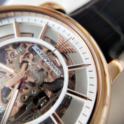 Armani 60007 Rose Gold Hollow Transparent Strap Automatic Mechanical Watch - Image 9