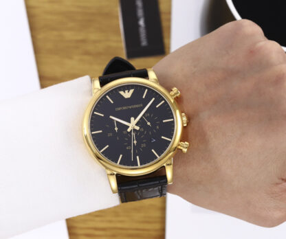 Armani Classic Black Gold Multifunctional Fashion Watch - Image 7