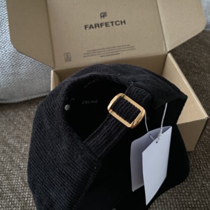 Celine autumn and winter logo corduroy baseball cap - Image 8