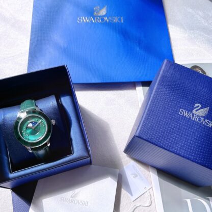 Swarovski Sky Moon Phase Quartz Leather Watch - Image 8